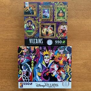 Two Ceaco Disney Villains Puzzles-Disney Villains and Disney Villains Framed